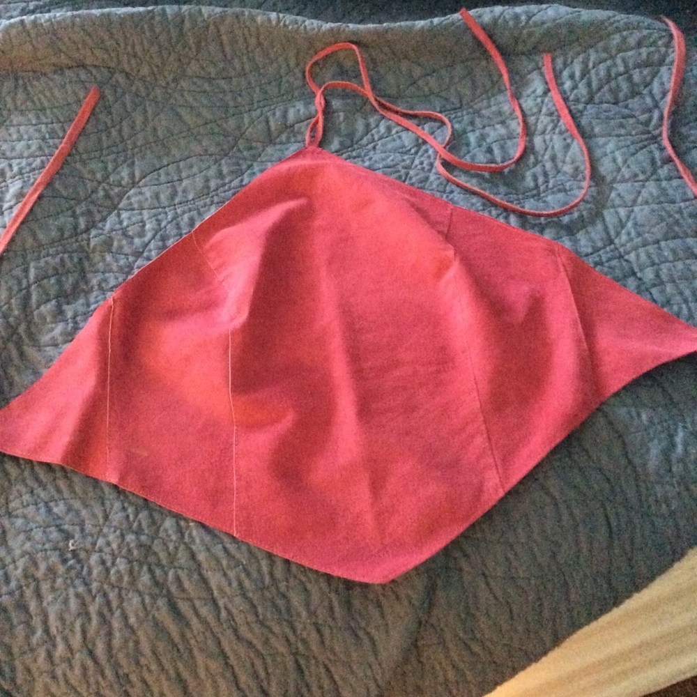 Bebe Rose/ Pink Suede Halter Top